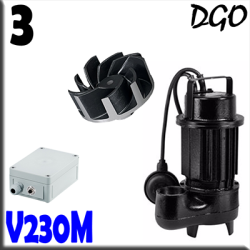 Zenit - Sommerse per fognature girante vortex serie DGO - monofase  con galleggiante e scatola di comando