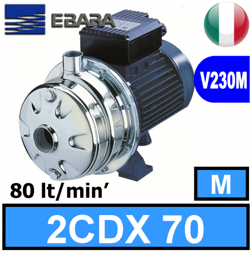 Ebara 2CDXM 70 Centrifugal twin-impeller electric pump