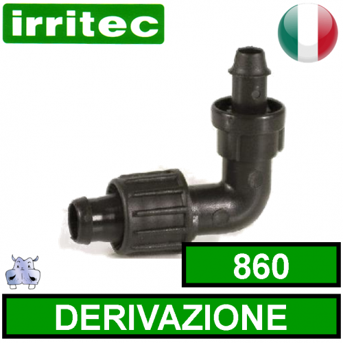 Raccordo Gomito con gommino Irritec Art.860