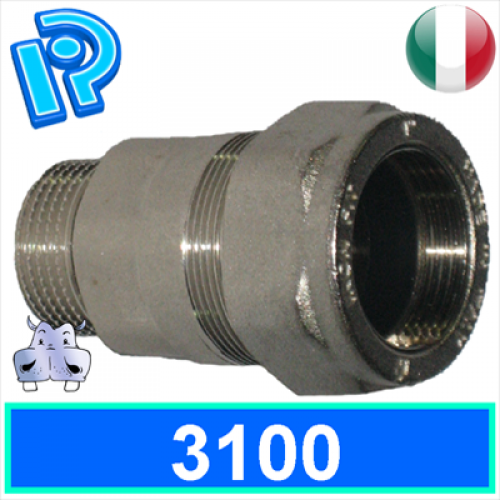 Raccordo per tubo acciaio rapido Dritto Maschio