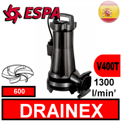 Espa - Drainex 600 (V400T) submersible pump for draining sewage and wastewater 2