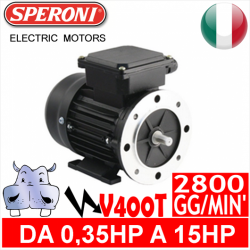 Speroni - Motori elettrici V400T 2 POLI 2800 GG.MIN Forma B3.B5 - Serie Alluminio