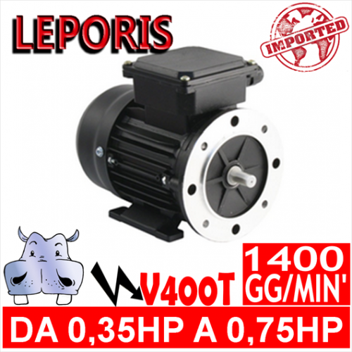 Leporis - Motori elettrici V400T 4 POLI 1400 GG.MIN Forma B3.B5