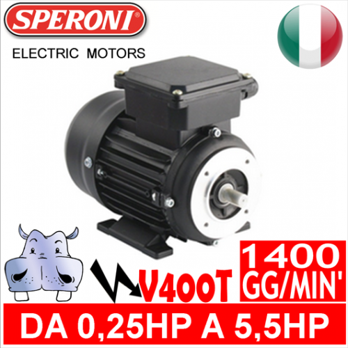 Speroni - Motori elettrici V400T 4 POLI 1400 GG.MIN Forma B3.B14