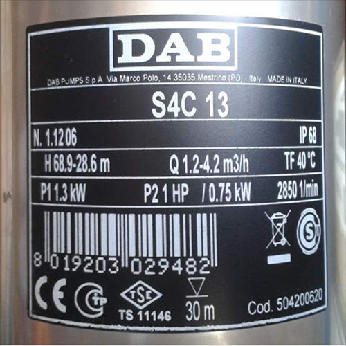 Dab - S4D borehole pump 3