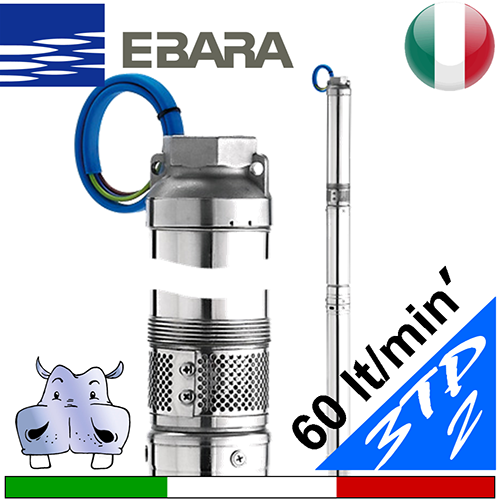 3TP2 High speed borehole pumps in stainless seel AISI 304