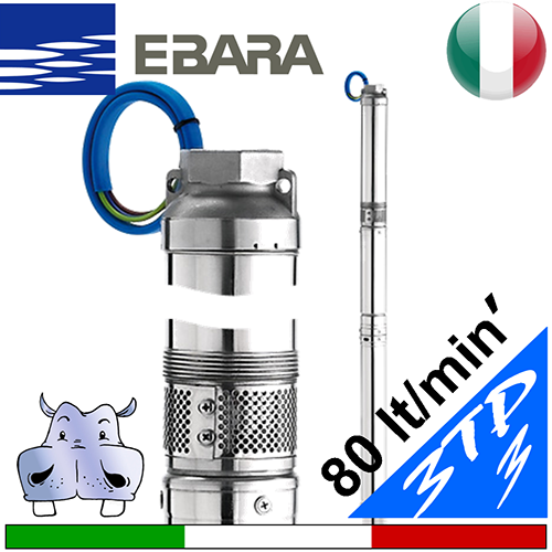 3TP3 Submerged, multistage, centrifugal electric pump 