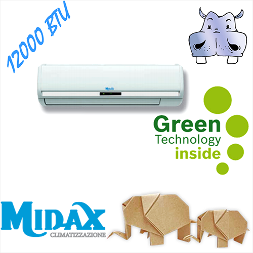 Condizionatore - climatizzatore aria inverter DC Midax (caldo-freddo) 12000BTU - modello 2014
