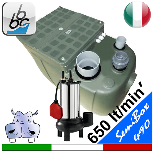 BBC - Semibox 200 automatic lifting station for sewage water with submersible pump of 490 series