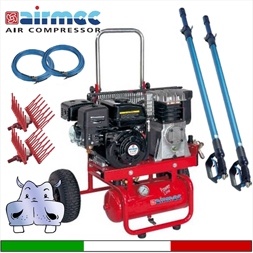 Kit Airmec POWER LINE 500 10LT - Motocompressore completo di 2 abbacchiatori