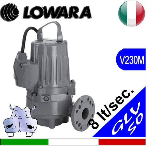 LOWARA Elettropompa Sommersa per fognature GLV50 M, girante vortex