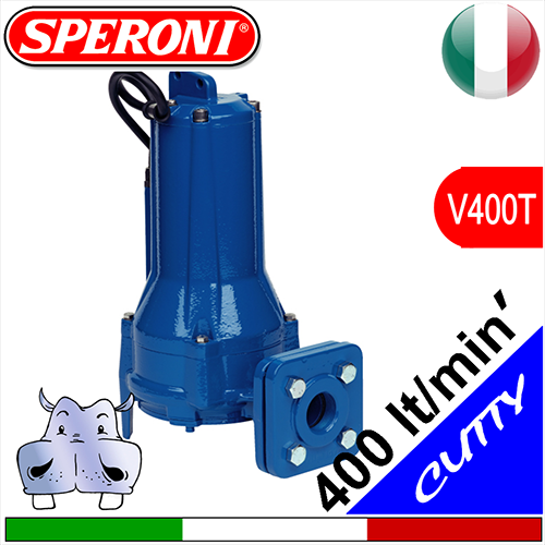 Speroni Cutty three-phase sewage grinder pumps for waste water