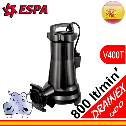 Espa - Drainex 400 (V400T) submersible pump for draining sewage and wastewater