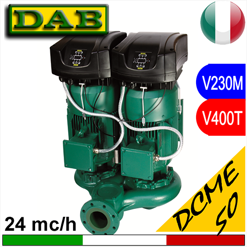 Pompa Circolatore elettronico in linea doppio gemellare Dab DCME DN50