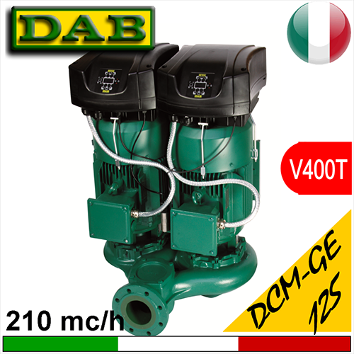 Pompa Circolatore elettronico in linea doppio gemellare Dab DCM-GE DN125
