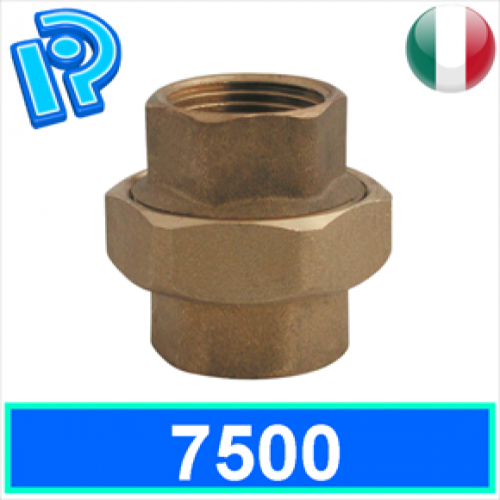 Raccordo dritto FF 3 pz in ottone giallo