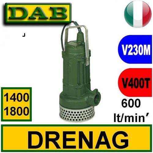 DAB DRENAG 1400:1800 submersible pumps
