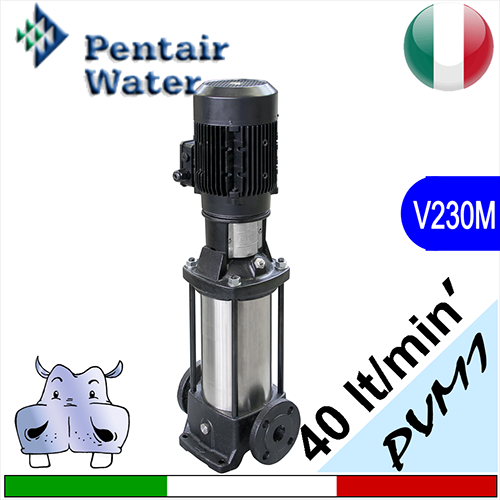 Pentair PVM 1 F Vertical multistage centrifugal pumps, casing in stainless steel - single-phase power supply