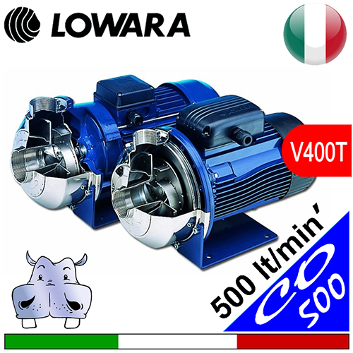 Lowara CO 500 single-impeller horizontal pump in stainless steel
