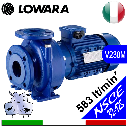Lowara NSCE 32-125 horizontal centrifugal pumps in cast iron