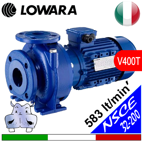 Lowara NSCE 32-200 centrifugal pump in stainless steel