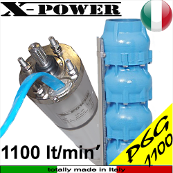 X-Power - P6G SEM submersible well pumps - 1100L - X-Power MX6 motors