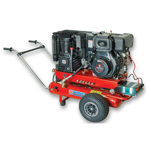 Moto compressore a scoppio Diesel TTD 3496.900 17+17LT avviamento elettrico a batteria 2