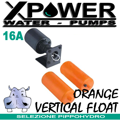 Vertical Orange Float - Millimeter float switch with vertical drive