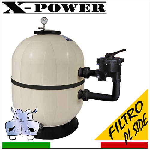X-power Filtro a sabbia per piscine con acqua dolce o salata X-power PL SIDE