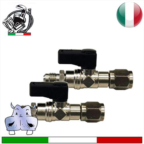 Rubinetto sinistro Acme 1-2 x 5-16 sae con premi spillo per gas refrigerante 