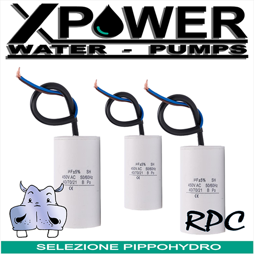 Condensatore con cavo bipolare