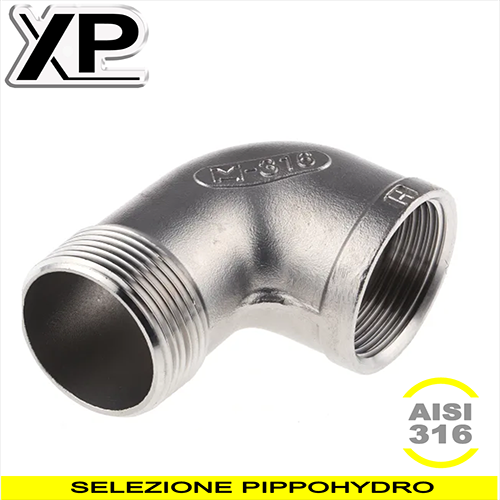 Gomito MF in acciaio inox