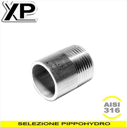 Tronchetto in acciaio inox filettato un lato