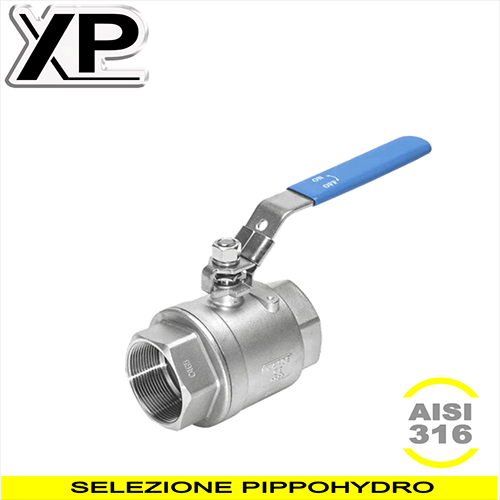 Valvola a sfera in acciaio inox aisi 316 leva lunga FF 