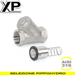 Valvola di ritegno - non ritorno in acciaio inox 316 CF8M tenuta P.T.F.E. conformazione a y