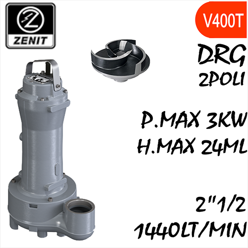 ZENIT - Sommersa  fognature serie Grey DRG mandata verticale filettata alimentazione trifase 2