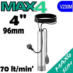 X-POWER - Pompe sommerse  MAX4 serie SLIM con galleggiante elettrico
