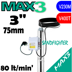 X-POWER MAX3 SANDFIGHTER space saving submersible pump - PST Tecnology