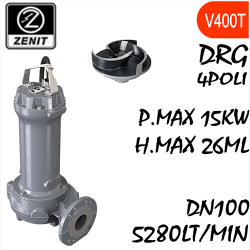 ZENIT - Sommersa  fognature serie Grey DRG mandata orizzontale DN100 4 poli alimentazione trifase