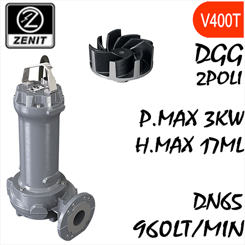 ZENIT - Sommersa  fognature serie Grey DGG mandata orizzontale DN65 alimentazione trifase 2