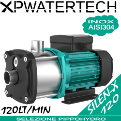 Silen X 120 - Silent multistage electric pump with stainless steel hydraulics - 120 liters