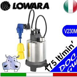 Lowara pompa Sommersa DOC7 VX GW (EX GT) automatica completa di galleggiante elettrico verticale salvaspazio