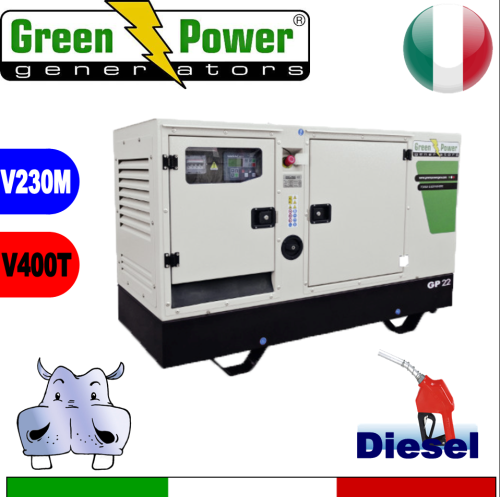 Generatore Gruppo Elettrogeno diesel GP165 - 150KVA Trifase - Silenziato  - avviamento elettrico