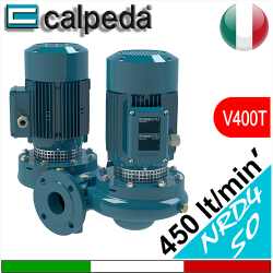 Elettropompa circolatore gemellare in-line Calpeda NRD4 50 flangiatura DN50 4 poli - Alimentazione elettrica V400 Trifase
