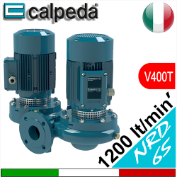 Elettropompa circolatore gemellare in-line Calpeda NRD 65 flangiatura DN65 modelli NRD 65-125 NRD 65-160 - Alimentazione elettrica V400 Trifase