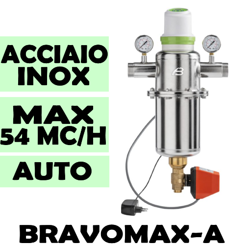 BRAVOMAX-A Filtro autopulente automatico per acqua, realizzazione integrale inox
