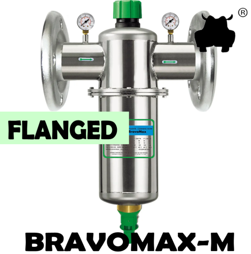 BRAVOMAX-M versione F Filtro autopulente semiautomatico per acqua, realizzazione integrale inox, struttura flangiata 2