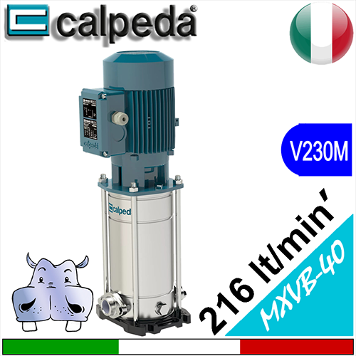 Calpeda MXV-BM 40 vertical multistage pumps - single-phase power supply
