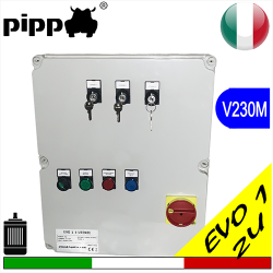 Quadro avviatore per elettropompa, DIRECT MOTOR V230M 2 utenze con ingresso per due contatori enel - EVO 1 2U monofase