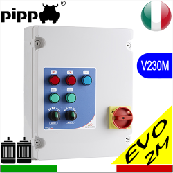 Quadro avviatore e protezione per due elettropompe sommerse acque reflue monofase V230M SEWAGE EVO 2 MULTI
